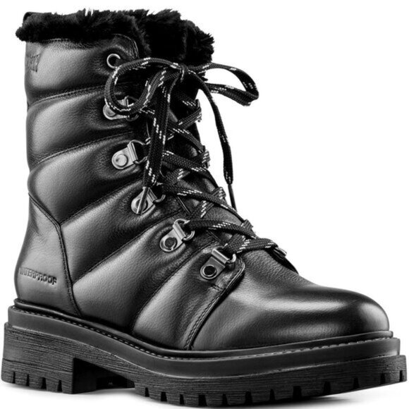 Vantage Womens Leather Quilted Winter & Snow Boots - Picture 1 of 16
